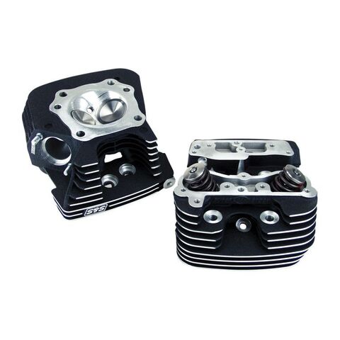 S&S Cycle Super Stock Cylinder Heads For Harley Twin Cam 1999-2005 Black [Open Box]