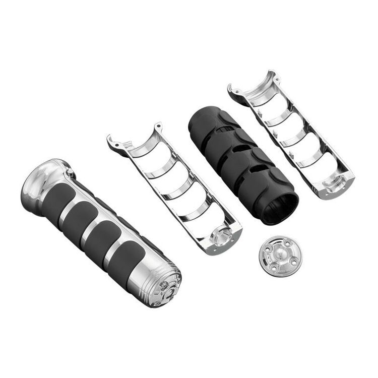 Kuryakyn ISO-Grips For Use With OEM Heated Grips Honda Gold Wing 2006-2017 Chrome [Previously Installed]