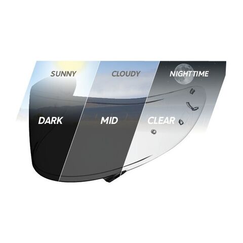 Shoei CWR-F2 Photochromic Face Shield Photochromic [Previously Installed]
