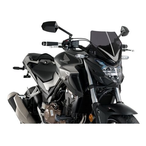 Puig Naked New Generation Windscreen Honda CB500F 2016-2023 Dark Smoke [Open Box]