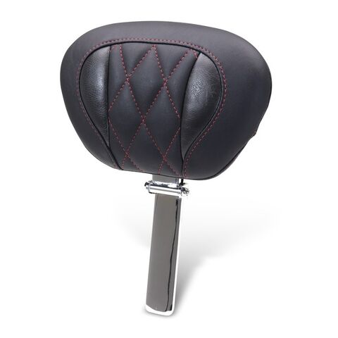 Mustang Super Touring Deluxe Diamond Driver Backrest For Harley FLHX / FLTRX 2023-2025 Dark Cherry Stitch [Previously Installed]