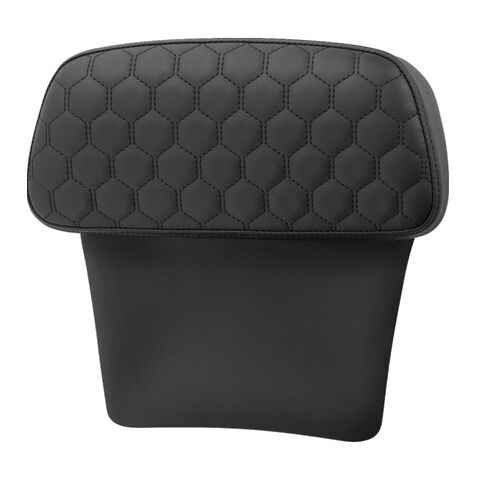 Saddlemen Roadsofa HC Honeycomb Chopped Tour Pak Backrest Pad For Harley Touring 2014-2025 Full Black Stitch [Previously Installed]