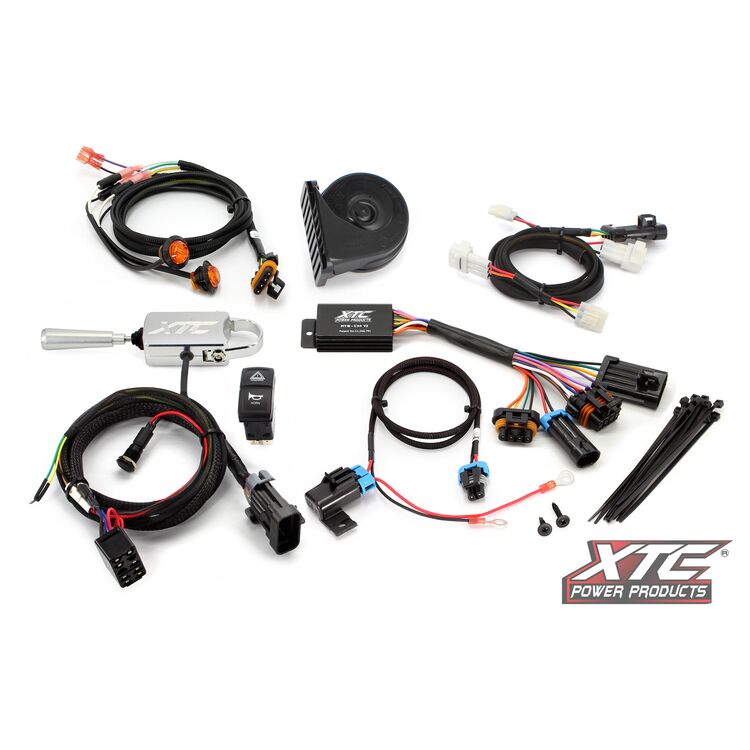 XTC Power Products Self-Canceling Turn Signal Kit w/Billet Lever Kawasaki Ridge 2024-2025