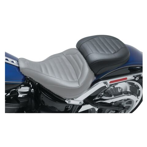 Mustang Standard Touring Tuck & Roll Passenger Seat For Harley Softail Fat Boy 2018-2025 Tuck & Roll / Standard ... [Previously Installed]