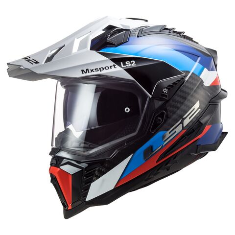LS2 Explorer Carbon Frontier Helmet Black/Blue / LG [Open Box]