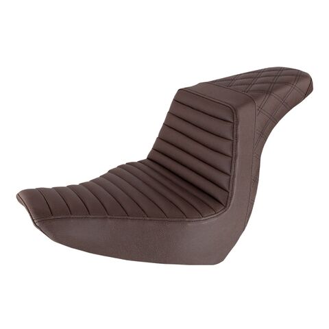 SAPINページ Le Pera TailWhip Double Diamond Stitch 2-Up Seat For Harley