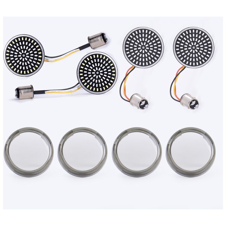 Milwaukee Twins LED Front And Rear Turn Signal Insert Kit For Harley 2000-2025