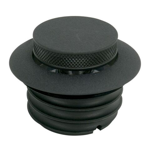 Drag Specialties Pop-Up Low-Profile Gas Cap For Harley 1984-1996 Non-Vented Cap / Black Wrinkle [Open Box]