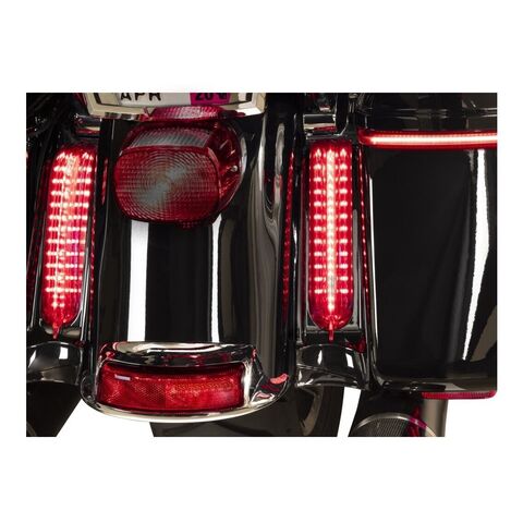 Ciro Filler Panel Red LED Lights For Harley Road King / Electra Glide 2014-2025 Red / Black [Open Box]