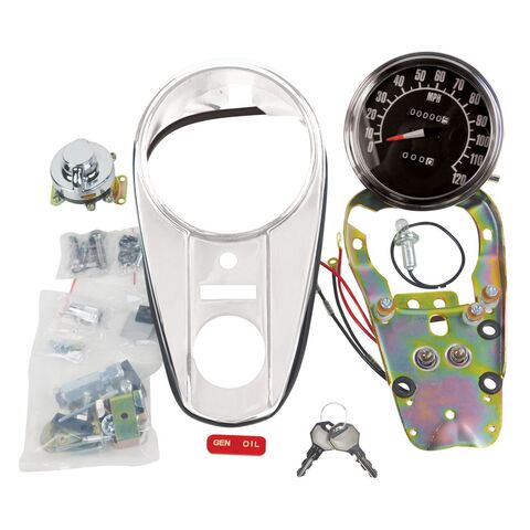 V-Twin Mfg. Big Twin Dash Kit Chrome / 2 Light [Open Box]