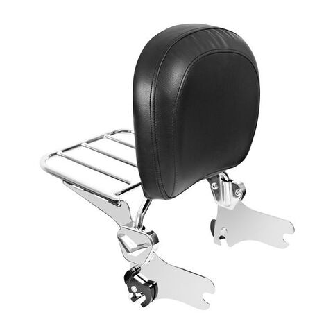HogWorkz Detachable Sissy Bar With Backrest And Luggage Rack For Harley Touring 1997-2008 Chrome [Previously Installed]