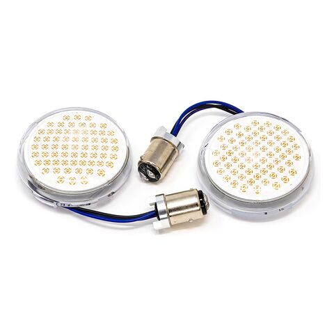 Letric Lighting Co. Deluxe Bullet Style LED Switchbacks 1157 Rear Signal Inserts For Harley Red [Previously Installed]