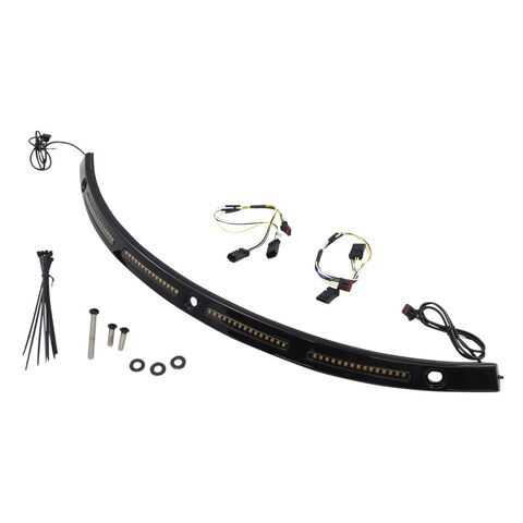 Custom Dynamics Dual Function LED Windshield Trim for Harley Touring 2014-2025 Sequential Turn / Black [Previously Installed]