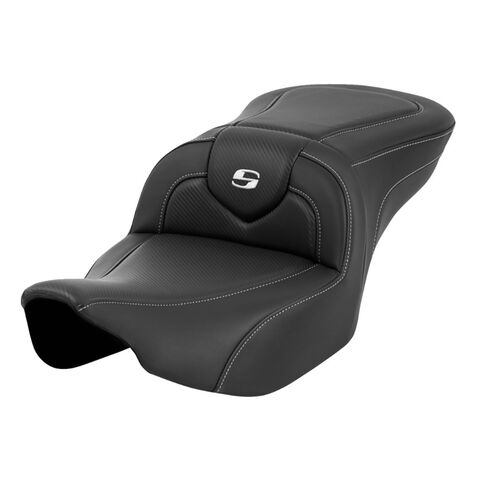 Saddlemen Roadsofa CF Carbon Fiber 2-Up Seat For Harley FLHX / FLTRX 2023-2025 Standard / Without Bac... [Open Box]