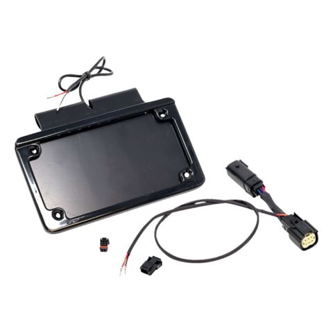 Namz Saddlebag Tag Holder With Illuminated License Plate Frame For Harley Touring 2014-2025