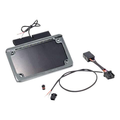 Namz Saddlebag Tag Holder With Illuminated License Plate Frame For Harley Touring 1997-2013