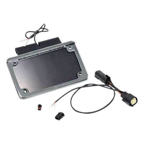 Namz Saddlebag Tag Holder With Illuminated License Plate Frame For Harley Street Glide / Road Glide 2010-2013