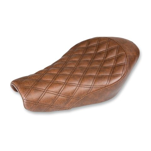Saddlemen Renegade LS Solo Seat For Harley Sportster With 3.3 Gallon Tank 2004-2021 Brown / Diamond [Open Box]
