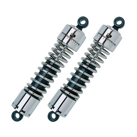 Progressive 412 Shocks For Harley Dyna 1991-2017 Heavy Duty 12" / Chrome [Previously Installed]