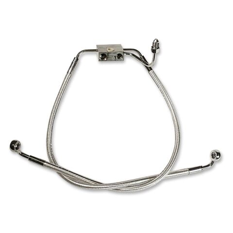 Magnum Designer Series DOT Front Lower Brake Line Kit For Harley Dyna With ABS 2012-2017 Black [Previously Installed]