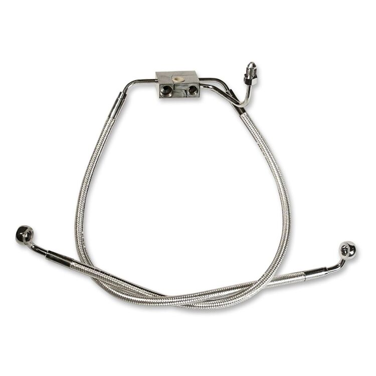 Magnum Designer Series DOT Front Lower Brake Line Kit For Harley Dyna With ABS 2012-2017 Black [Previously Installed]