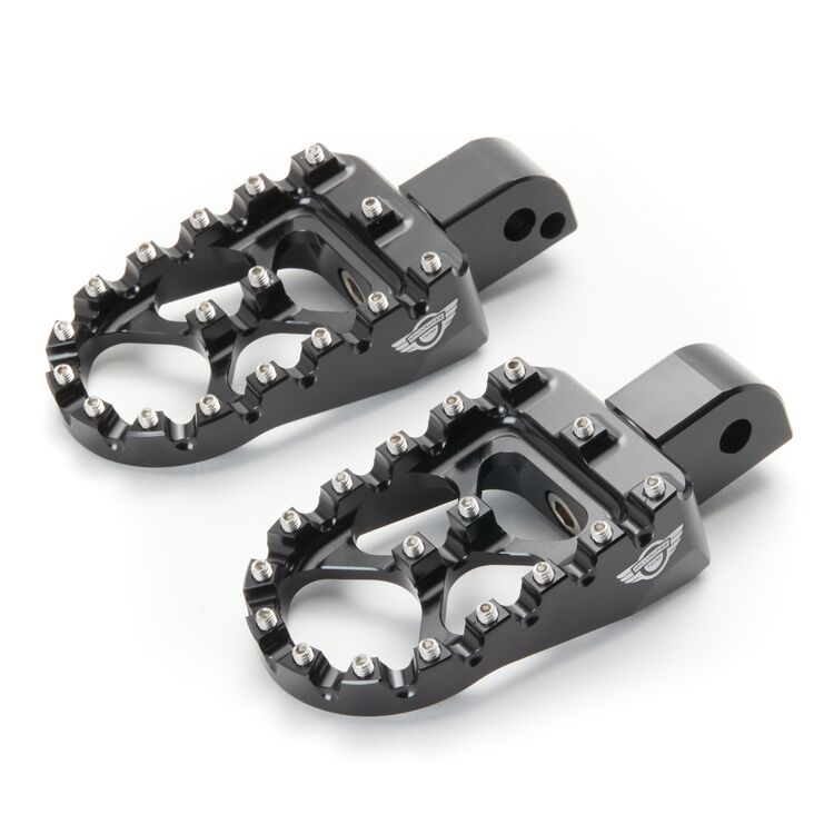 Milwaukee Twins MX Style Passenger Pegs For Harley Softail 2018-2025