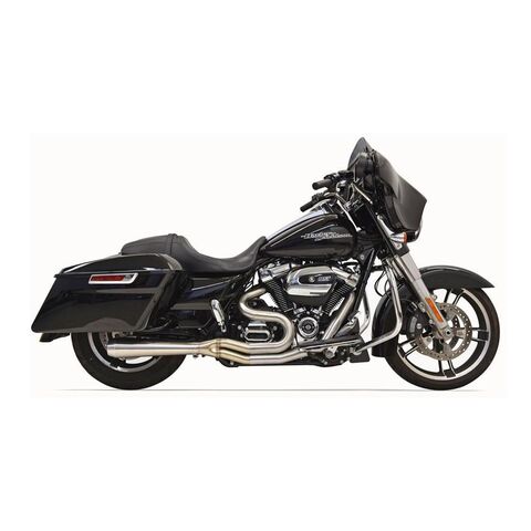 Bassani Road Rage III Stainless 2-Into-1 Short Exhaust For Harley Touring 2017-2025 Stainless Steel [Open Box]