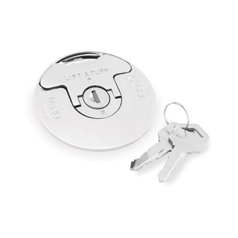 Biker's Choice Replacement Locking Flush Mount Gas Cap Chrome [Open Box]