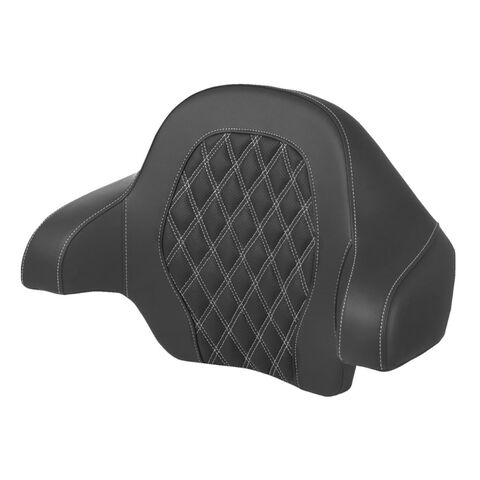 Saddlemen RoadSofa LS Lattice Stitch Tour Pack Backrest Pad For Harley Touring 2014-2025 White Stitch [Open Box]