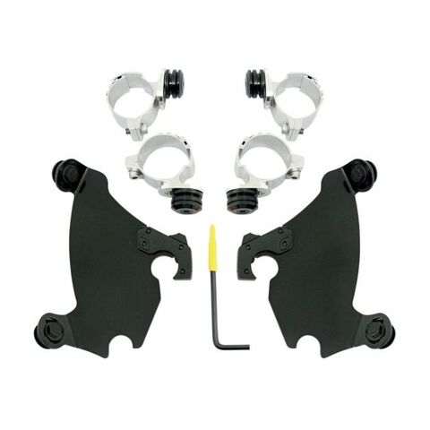 Memphis Shades Gauntlet Fairing Trigger-Lock Mount Kit For Harley 1986-2021 Black [Incomplete]