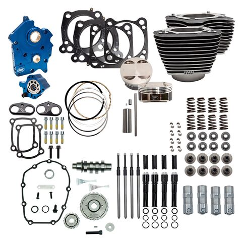S&S Cycle 124" Power Package For Harley Oil Cooled 107" Milwaukee Eight 2017-2025