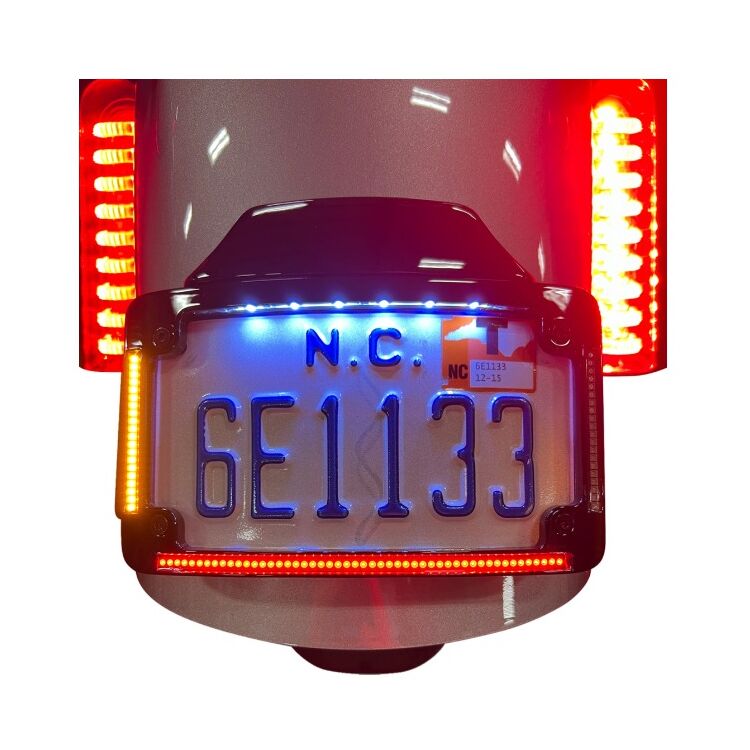 Custom Dynamics LED All-In-One Radius License Plate Frame For Harley FLHX / FLTRX 2023-2026 Black [Open Box]