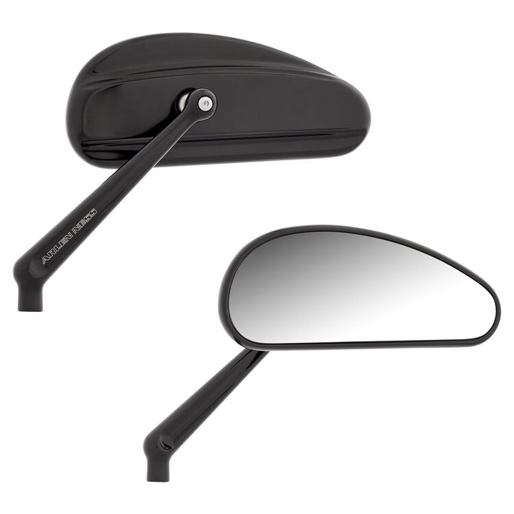 Arlen Ness Downdraft Forged Mirror Set Black [Blemished - Very Good]