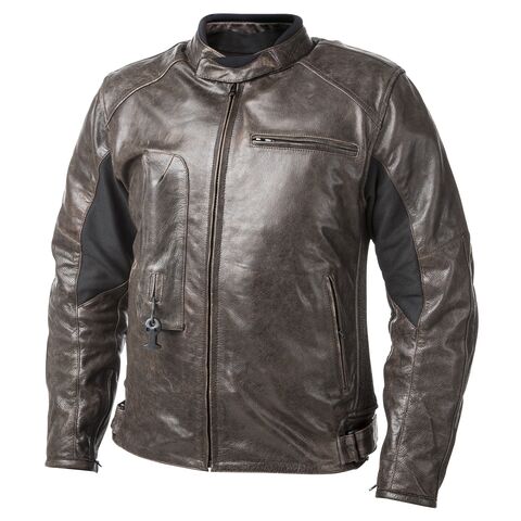 Helite Leather Airbag Jacket Brown / XL [Open Box]