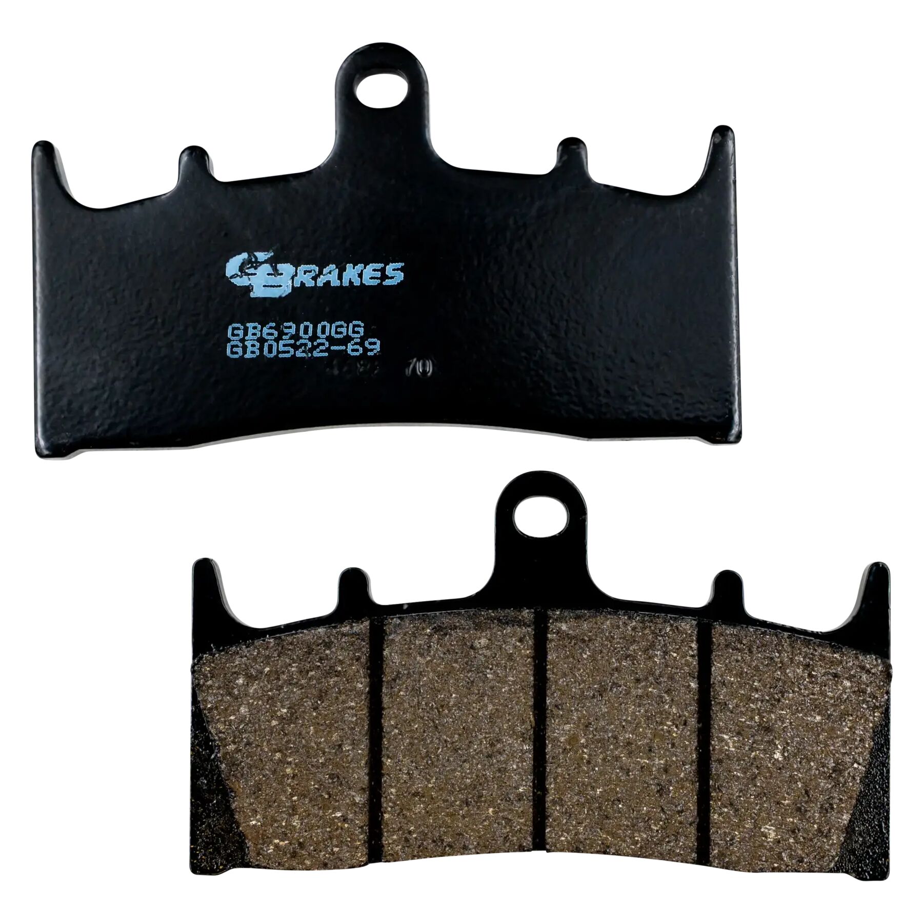 GBrakes Semi-Metallic Front Brake Pads GB0522-69