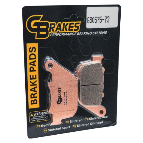 GBrakes HH Sintered Rear Brake Pads GB0575-72 For Harley Sportster 2004-2013