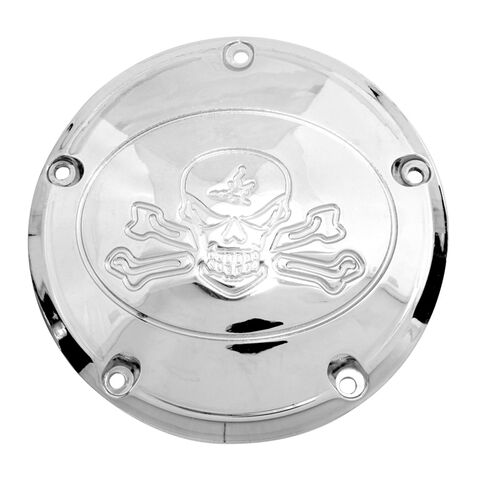 V-Twin Mfg. Chrome Bone Head Derby Cover For Harley Big Twin 1999-2018 [Open Box]