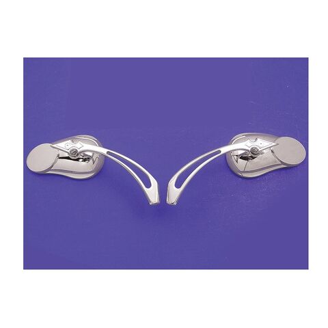 V-Twin Mfg. Chrome Split Vision Mirror Set With Pointed Stem [Blemished - Very Good]