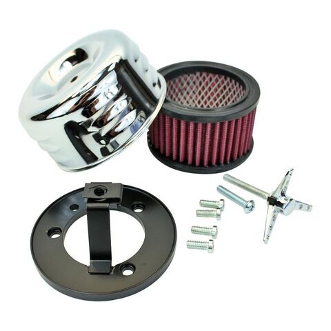 TC Bros Louvered Air Cleaner For Harley CV / EFI 1991-2022 Chrome [Open Box]