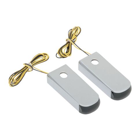 Alloy Art Fender Strut LED Marker Lights For Harley Softail 1984-2017 Chrome Body/Amber LED/Smoked Le... [Open Box]