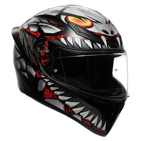 AGV K1 S Lyzard Helmet Black/Grey/Red / LG [Open Box]