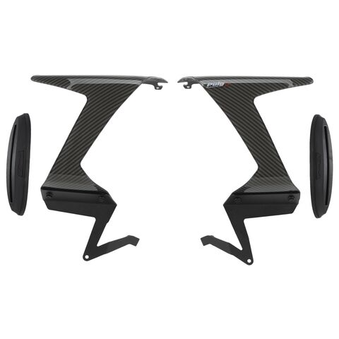 Puig GP Downforce Side Spoiler Kawasaki Ninja ZX-6R ZX636 2024-2025 Carbon Fiber Look [Open Box]