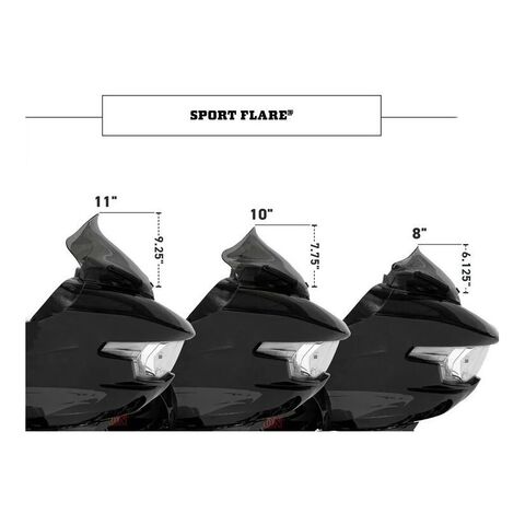 Klock Werks Flare Windshield For Harley Road Glide 2023-2026 Dark Smoke / 8" Tall Sport [Previously Installed]
