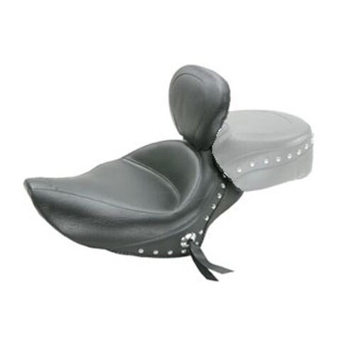 Mustang Wide Touring Solo Seat For Harley Sportster 2004-2022 Smooth / With Backrest / 4.5 gal tank [Open Box]