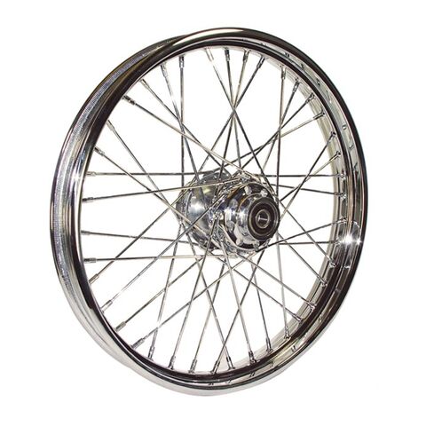 V-Factor Chrome 40-Spoke 21" X 2.15" Front Wheel For Harley 2000-2006