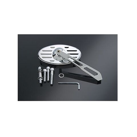 J&P Cycles Grooved Oval Mirror With Air Glide Stem For Harley Chrome [Incomplete]