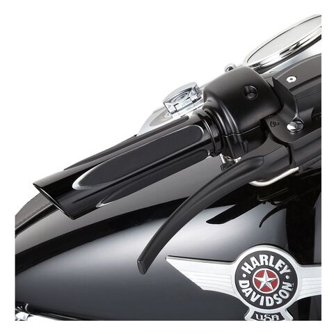Arlen Ness Deep Cut Comfort Grips For Harley With Throttle By Wire Black [Previously Installed]
