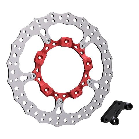 Arlen Ness 14" Full-Floating Big Billet Brake Rotor For Harley Touring 2014-2025 Right Side / Red [Previously Installed]