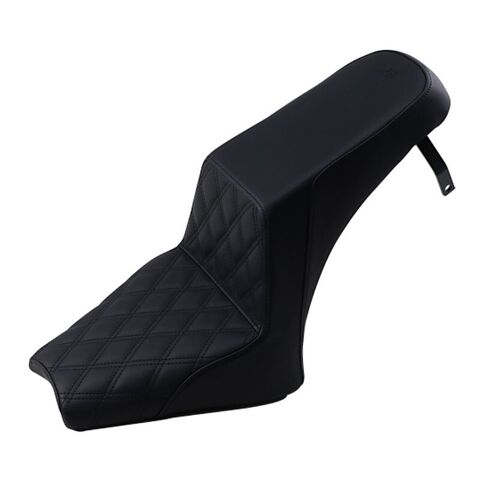 Saddlemen Step-Up LS Lattice Stitch Seat For Indian Scout Bobber / Rogue 2018-2024 Black / Front Latt... [Open Box]