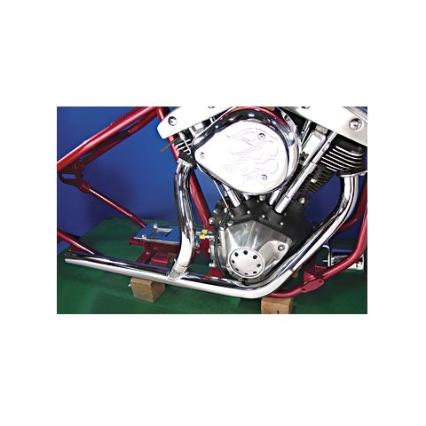 V-Twin Mfg. Stock Type 2-Into-1 Headpipe For Harley Touring 1970-1984 Chrome [Blemished - Good]